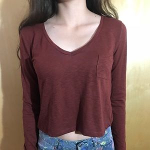 FOREVER 21 Long Sleeve Crop Top
